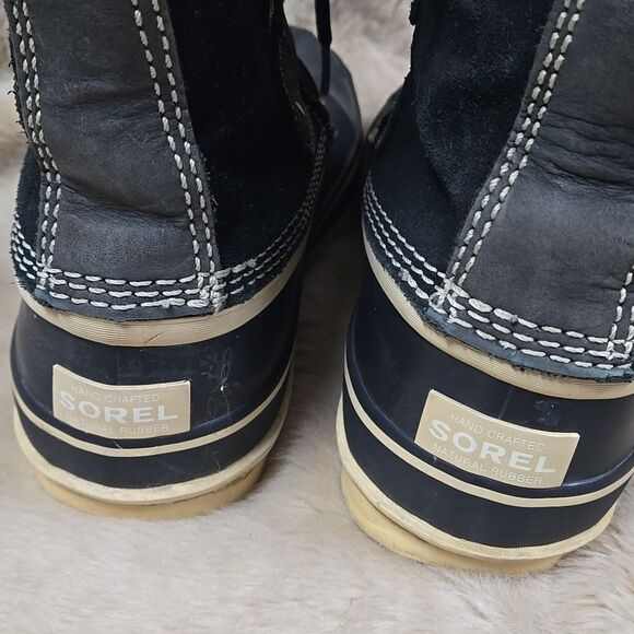 SOREL JOAN OF ARCTIC BLACK WINTER BOOTS, SIZE 9 - Picture 8 of 11